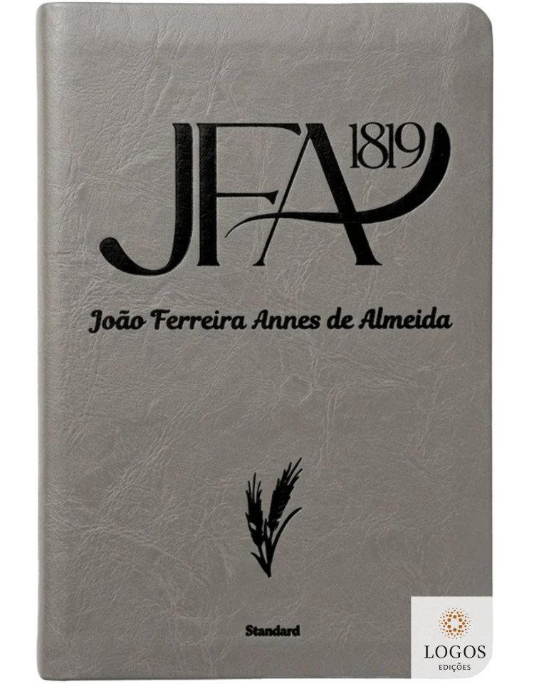 Bíblia JFA 1819 - standard - letra grande - capa luxo - cinza. 9786583664082