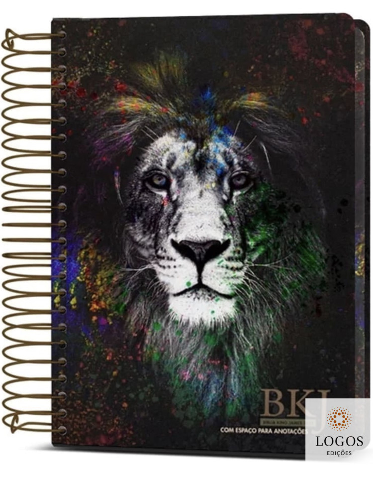 Bíblia King James Fiel 1611- Anote - letra grande - capa leão glória e honra. 9786589938033
