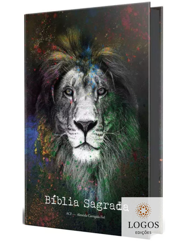 Bíblia Sagrada - ACF - capa dura - slim - Leão glória e honra. 9786589938026