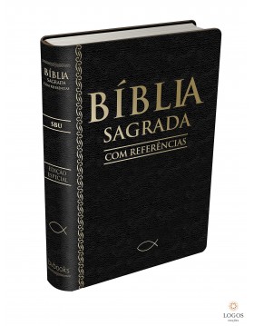 Bíblia Sagrada com referências - capa preta. 9788581580470