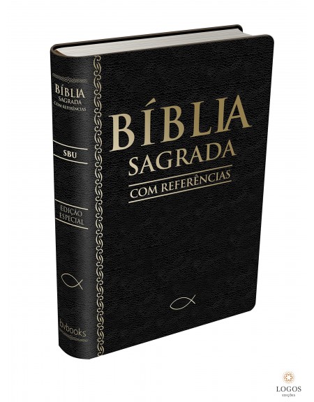 Bíblia Sagrada com referências - capa preta. 9788581580470