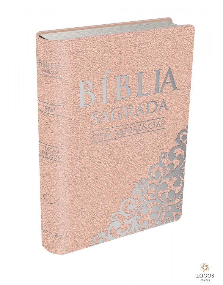 Bíblia Sagrada com referências - capa rosa. 9788581580487