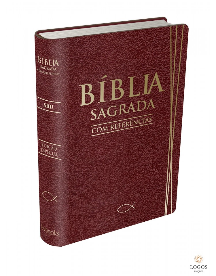 Bíblia Sagrada com referências - capa vinho. 9788581580463