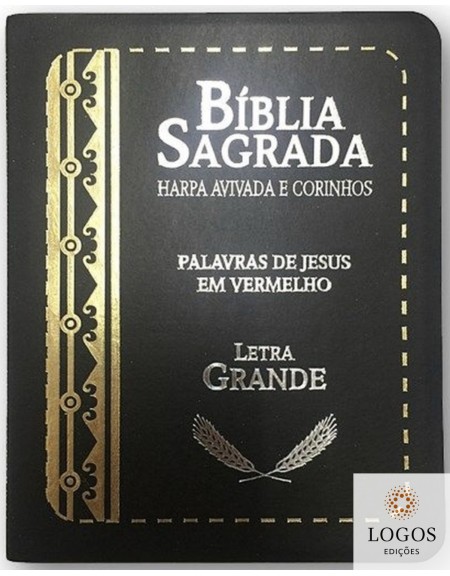Bíblia Sagrada - ARC - com harpa avivada - letra grade - capa preta. 7908084600501