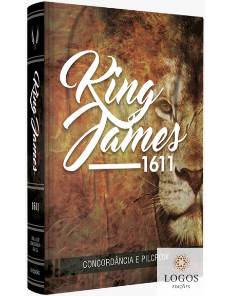 Bíblia King James 1611 - com concordância e pilcrow - capa artística leão. 9786586996036
