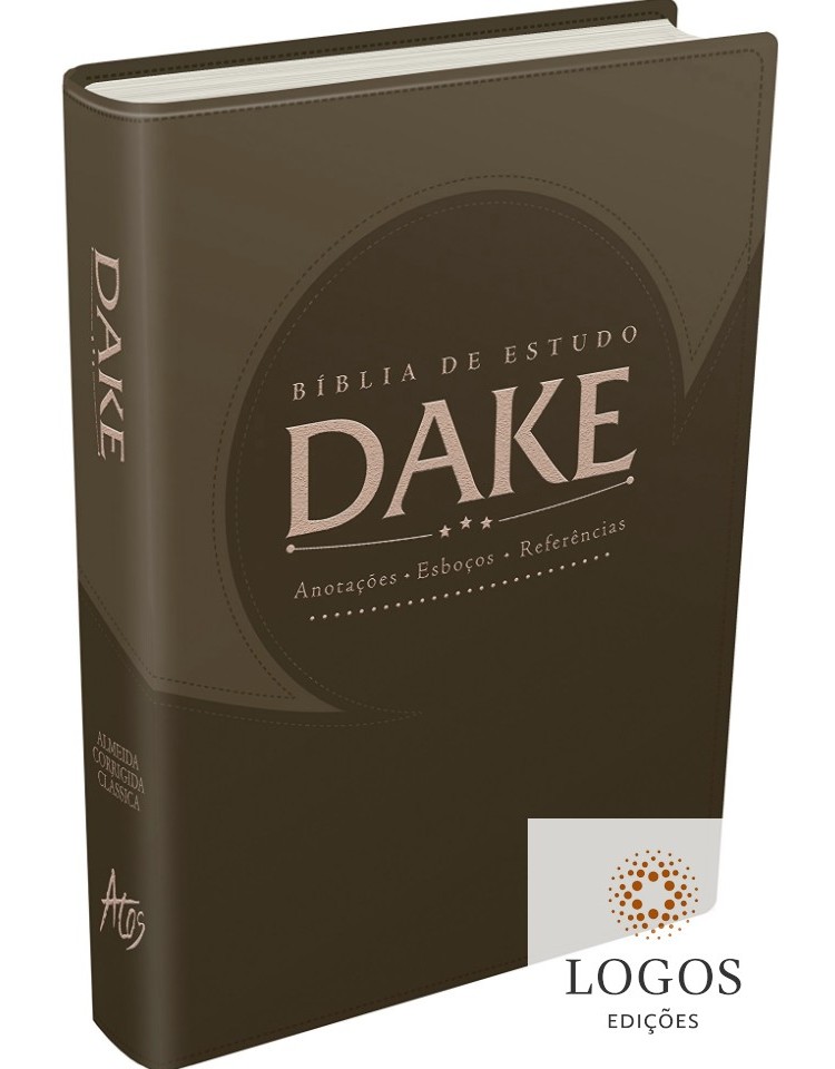 Bíblia de estudo DAKE - capa castanha. 9788576071518