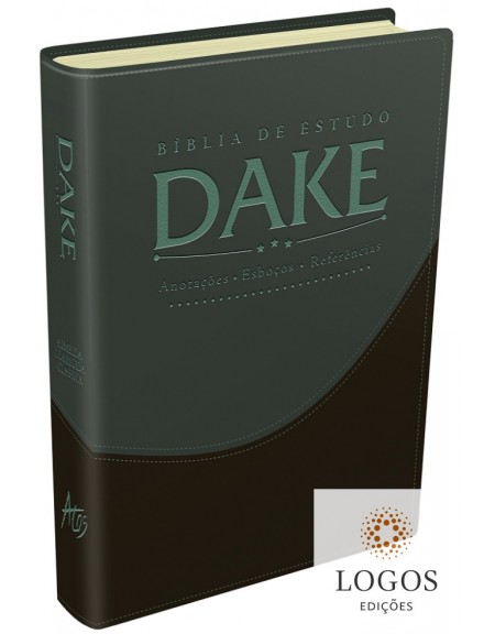 Bíblia de estudo DAKE - capa verde e preta. 9788576071488