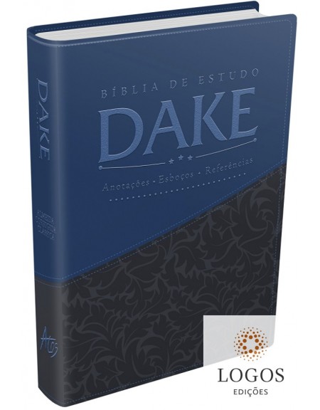 Bíblia de estudo DAKE - capa azul e cinza. 9788576071471