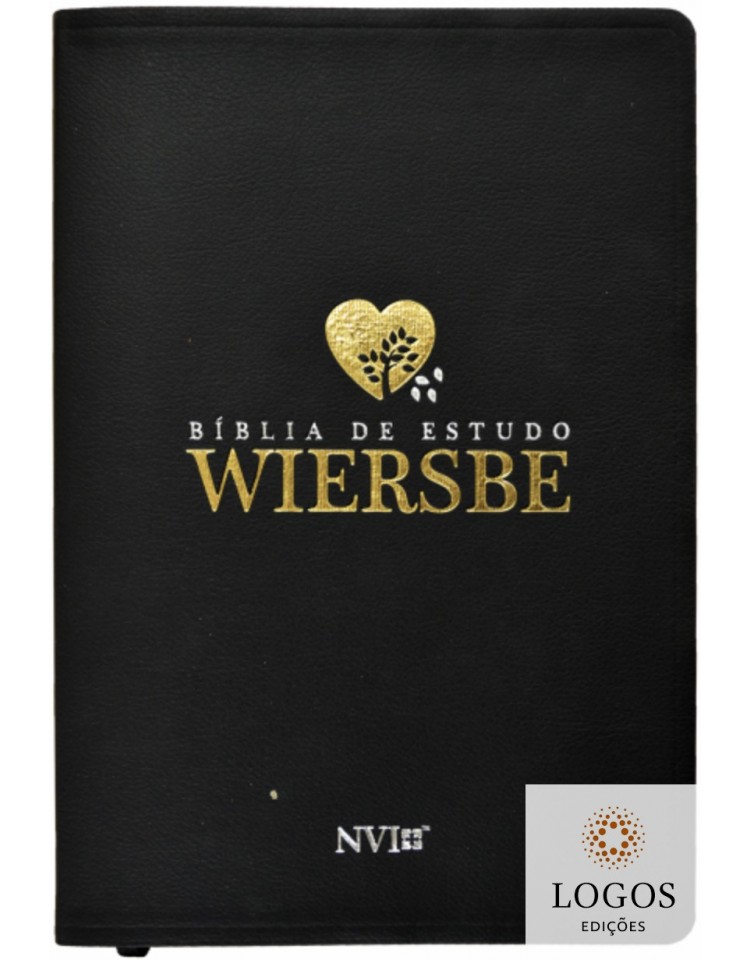 Bíblia de Estudo Wiersbe - capa luxo preta. 9788580641905