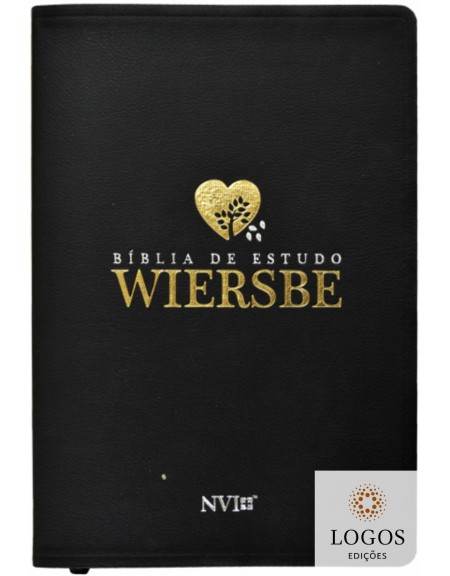 Bíblia de Estudo Wiersbe - capa luxo preta. 9788580641905