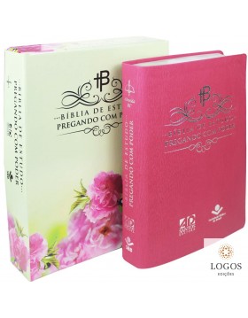 Bíblia de Estudo Pregando com Poder - capa rosa. 7899938411193. Adelson Damasceno Santos