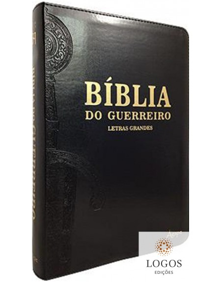 Bíblia do Guerreiro com letras grandes - capa luxo preta. 9788582160817