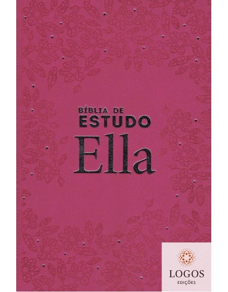 Bíblia Sagrada de Estudo Ella - ARC - capa semi-flexível - Rosa. 7897185853810