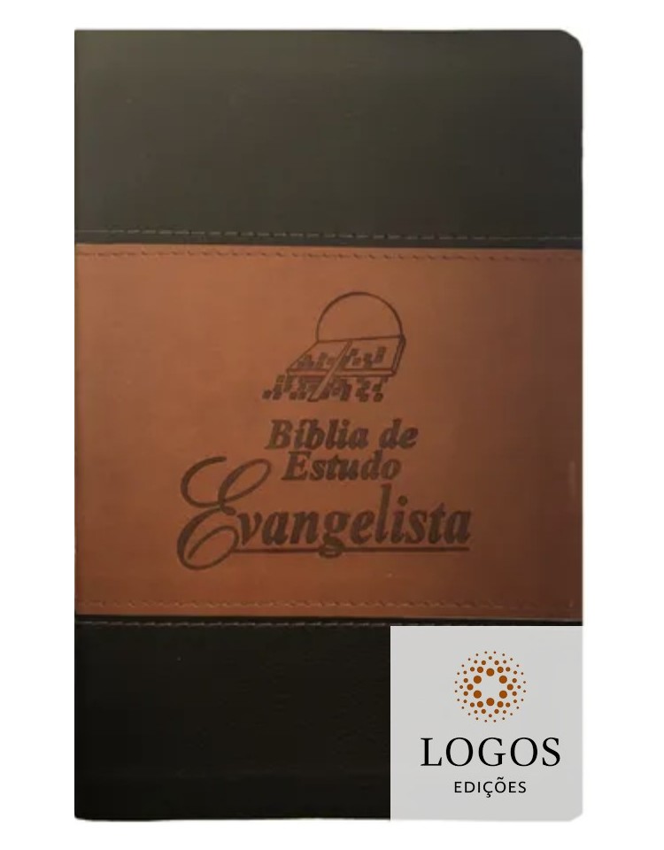 Bíblia de Estudo do Evangelista - capa castanha e preta. 7898995802098