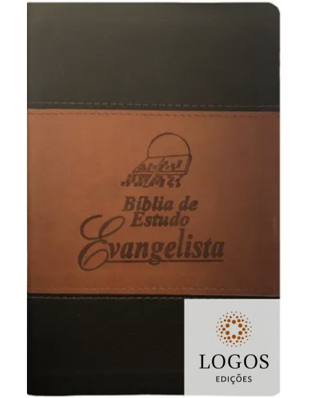Bíblia de Estudo do Evangelista - capa castanha e preta. 7898995802098