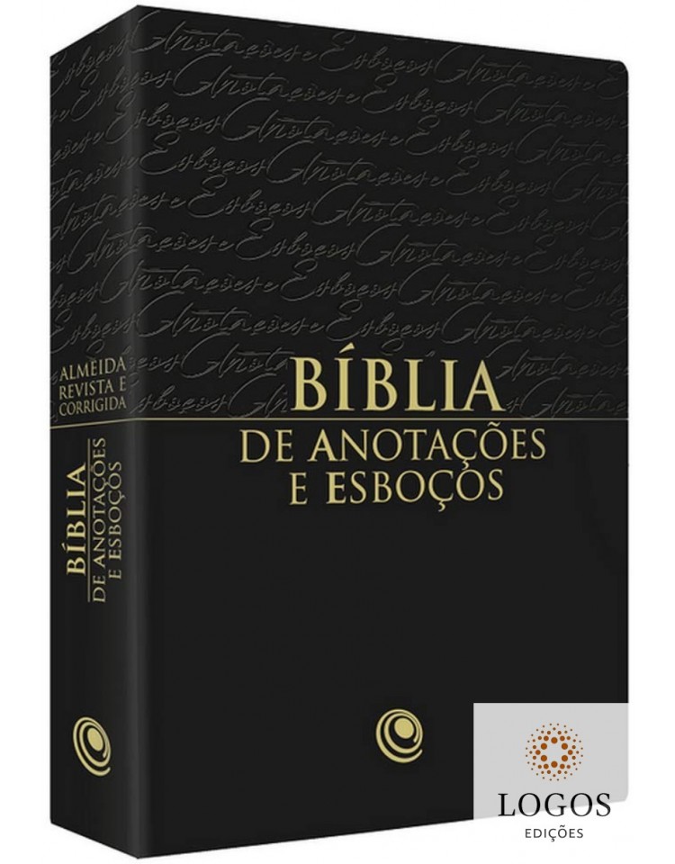 Bíblia de Anotações e Esboços - capa preta. 9788576896111