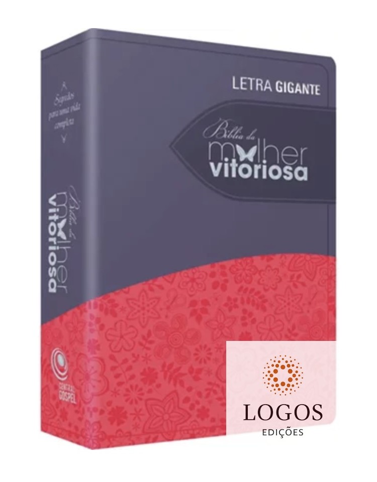 Bíblia da Mulher Vitoriosa - capa lilás e rosa. 7898410720181