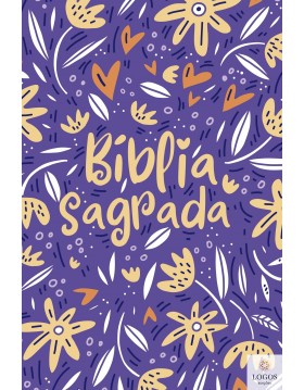 Bíblia Sagrada - NVT - capa dura - Jardim da vida roxo. 7898665820384