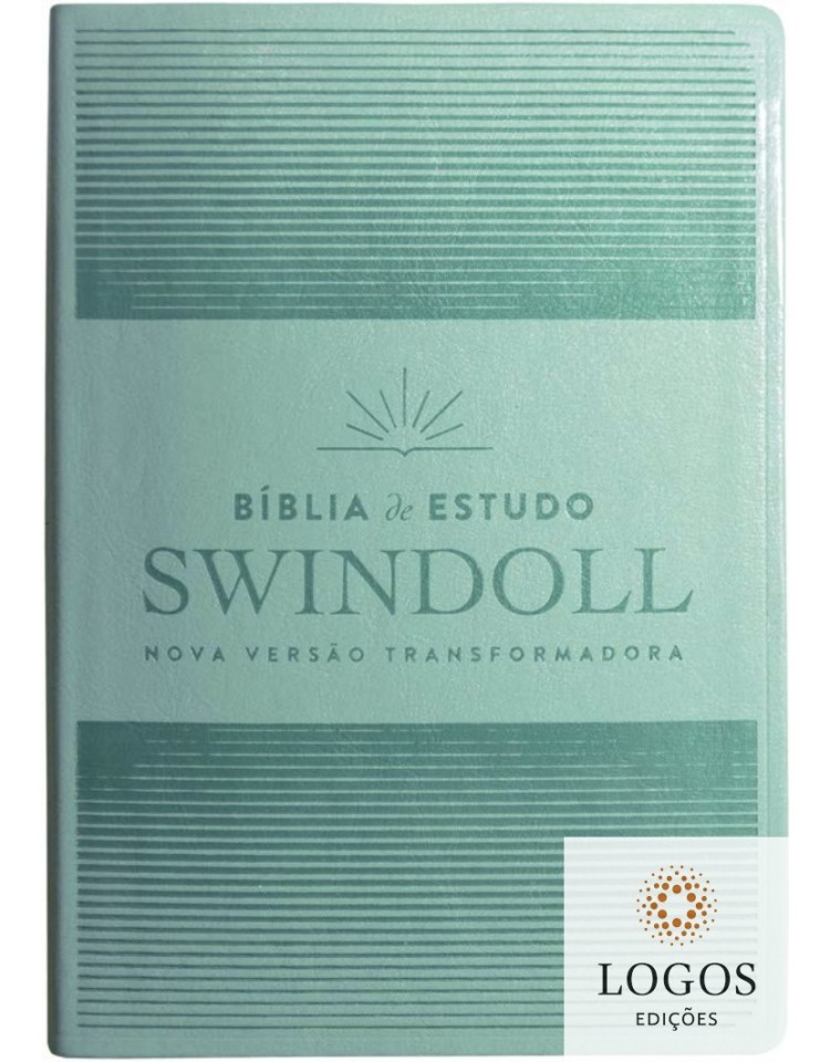 Bíblia de Estudo Swindoll - NVT - capa luxo verde-água. 7898665820568. Charles Swindoll