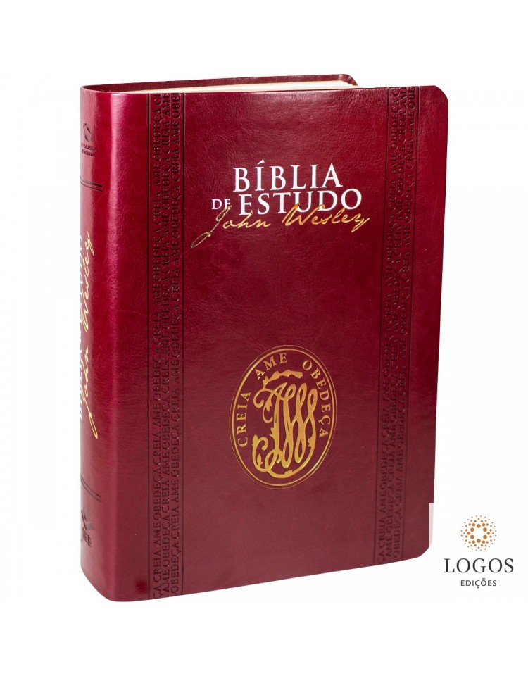 Bíblia de Estudo John Wesley - capa luxo vinho. 7899938413654