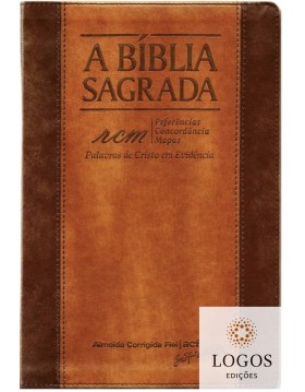 Bíblia Sagrada RCM - ACF - letra gigante - capa PU luxo - Chocolate-Havana. 7898572201740