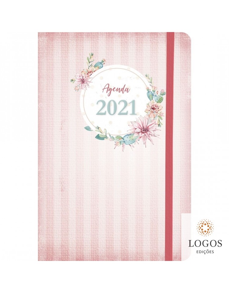 Agenda feminina 2021 - capa dura com elástico. 7899981201277