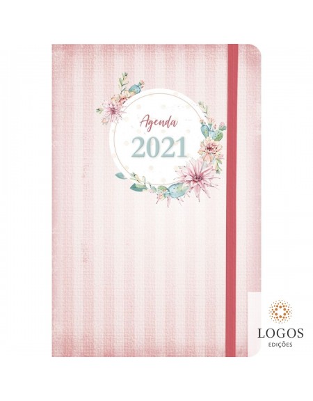 Agenda feminina 2021 - capa dura com elástico. 7899981201277