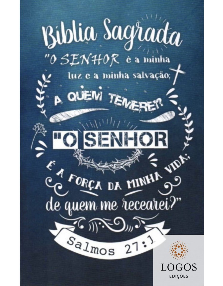Bíblia Sagrada - ACF - capa dura - slim - Lettering azul. 9786588364192