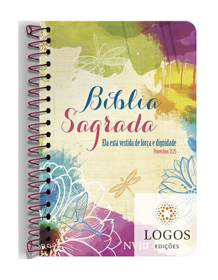 Bíblia Anote - NVI - letra grande - capa espiral clássica - Ela está revestida de força e dignidade. 9786556550343