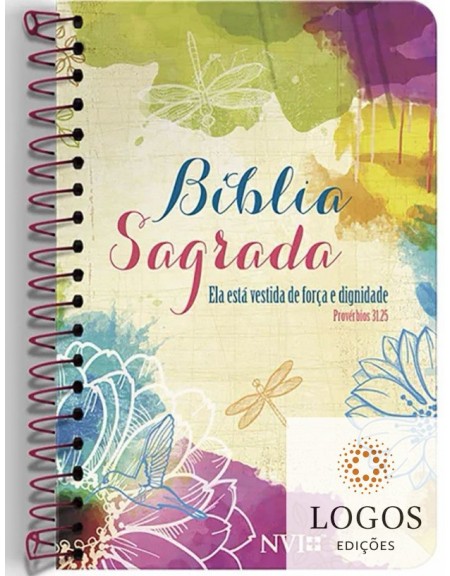 Bíblia Anote - NVI - letra grande - capa espiral clássica - Ela está revestida de força e dignidade. 9786556550343
