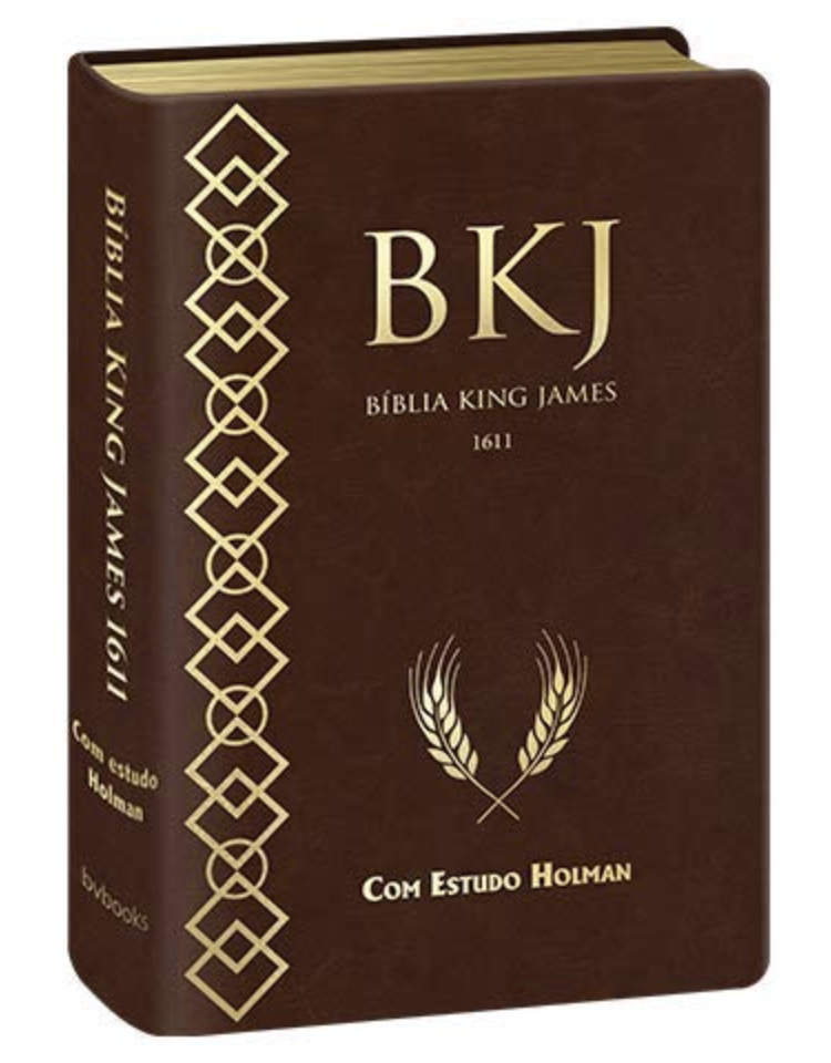 Bíblia de Estudo King James 1611 (com Estudo Holman) - capa castanha. 9788581581873