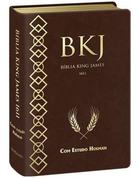Bíblia de Estudo King James 1611 (com Estudo Holman) - capa castanha. 9788581581873