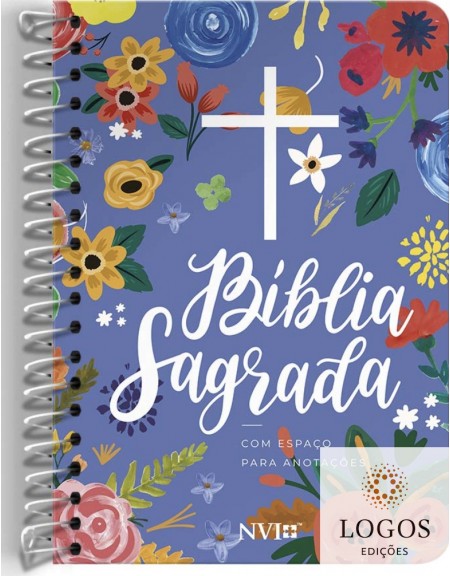 Bíblia Anote - NVI - letra grande - capa espiral - céu azul. 9786556550299