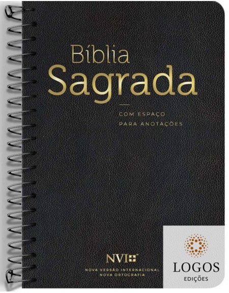 Bíblia Anote - NVI - letra grande - capa espiral - preta. 9786556550312