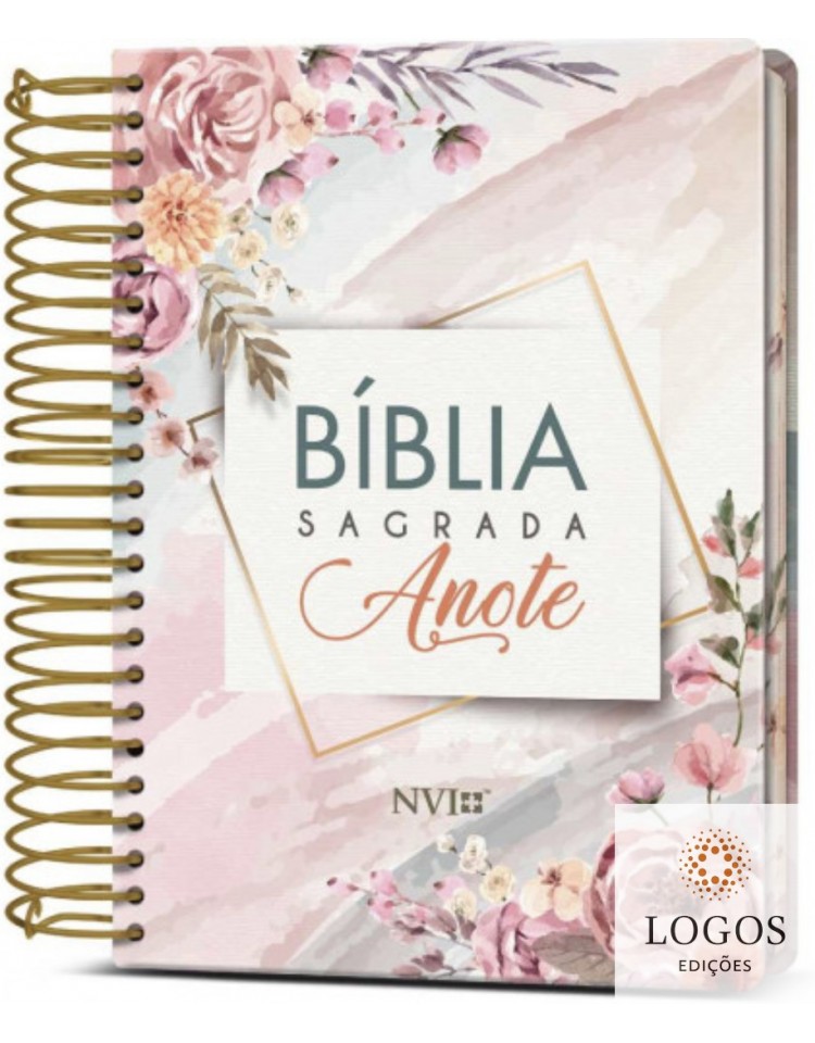 Bíblia Anote - NVI - letra grande - capa espiral - aquarela. 9786588364031