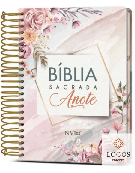 Bíblia Anote - NVI - letra grande - capa espiral - aquarela. 9786588364031