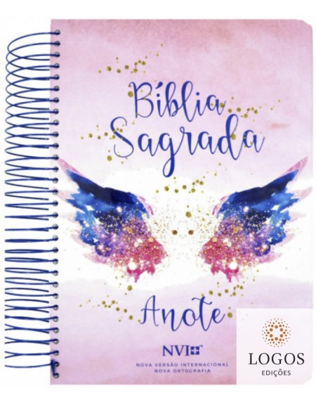 Bíblia Anote - NVI - letra grande - capa espiral - asas do pensamento. 9786556550909