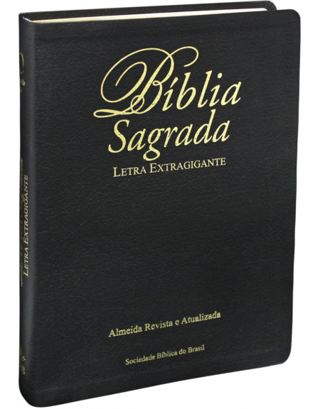 Bíblia com letra extra-gigante - com índice digital - capa preta