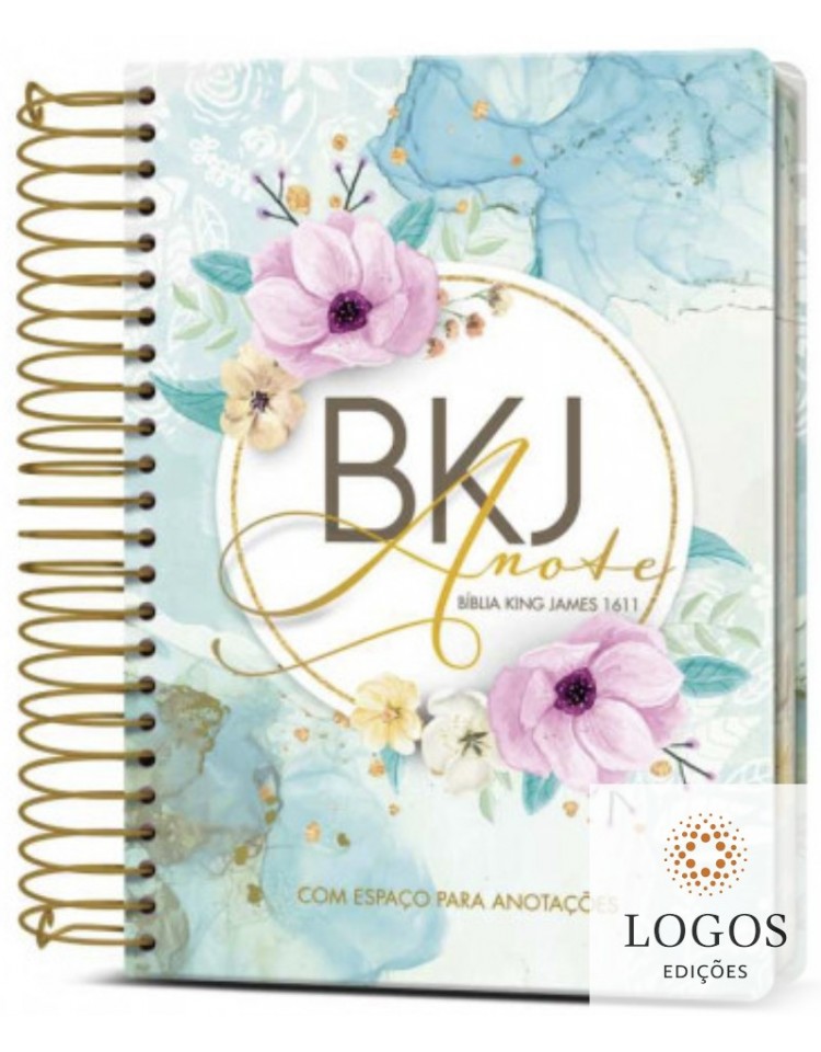 Bíblia King James Fiel 1611- Anote - letra grande - capa espiral - blue sky. 9786588364086
