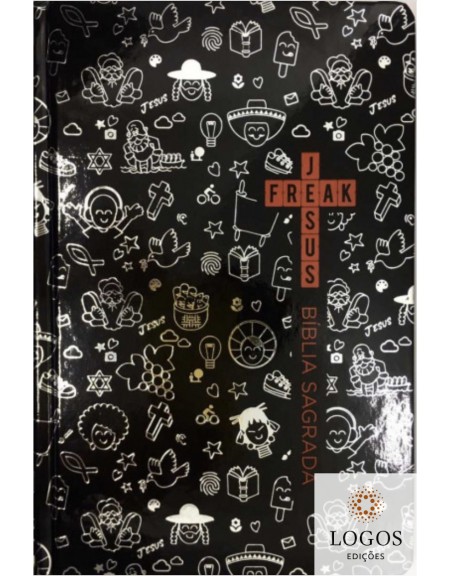 Bíblia Jesus Freak - NVI - capa dura - Cartoon preta. 9788592030995