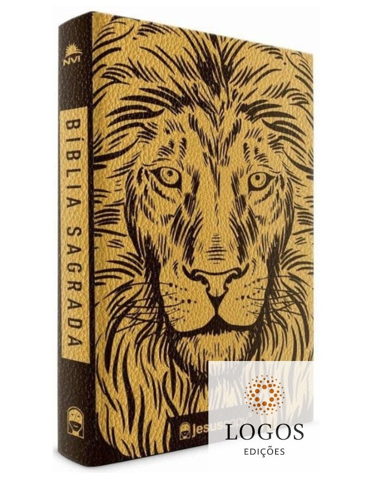 Bíblia JesusCopy - NVI - capa flexível - Leão dourado. Jesus Copy. 9788578609078