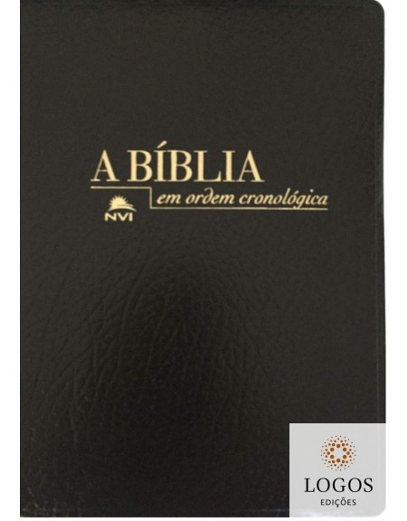 A Bíblia em ordem cronológica - NVI -  capa covertex - preta. 9788000003504
