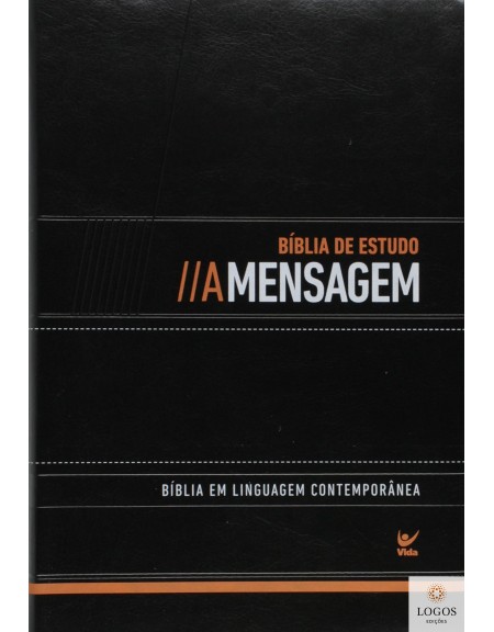 Bíblia de Estudo A Mensagem - luxo - preto. 9788538303114