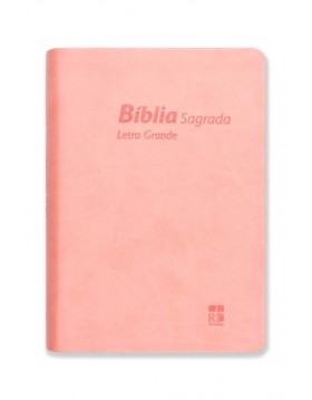 Bíblia com letra grande - capa rosa