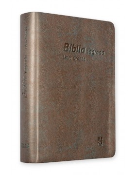Bíblia com letra grande - capa bronze