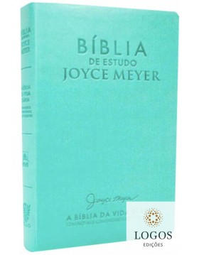 Bíblia de Estudo Joyce Meyer - A Bíblia da Vida Diária - NVI - letra grande - capa luxo azul turquesa. 5600002032198
