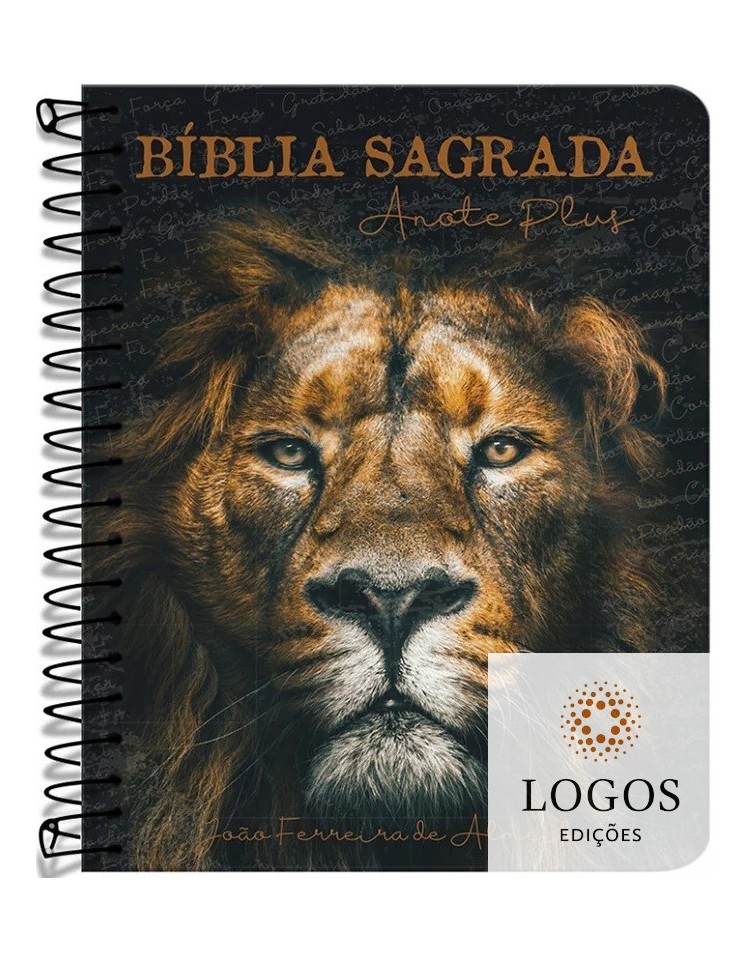Bíblia Anote Plus - ARC - letra grande - capa espiral - leão de Judá. 9786556551036