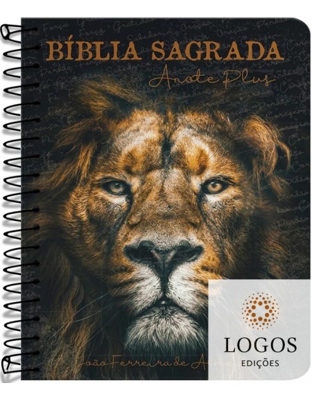 Bíblia Anote Plus - ARC - letra grande - capa espiral - leão de Judá. 9786556551036