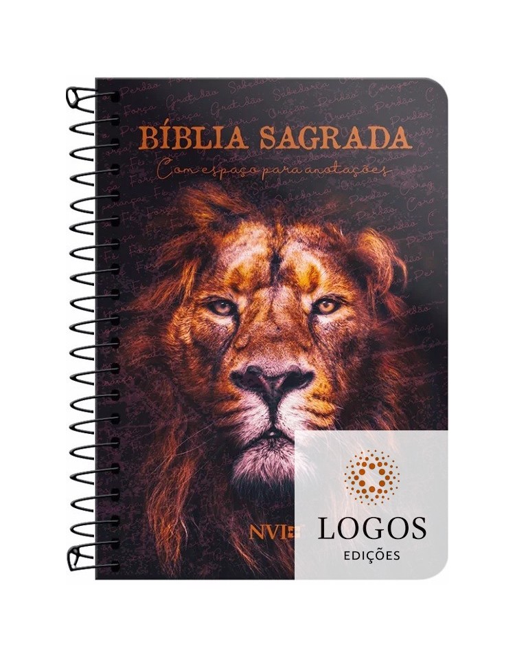 Bíblia Anote - NVI - letra grande - capa espiral - leão de Judá. 9786556550756