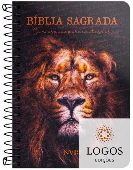 Bíblia Anote - NVI - letra grande - capa espiral - leão de Judá. 9786556550756